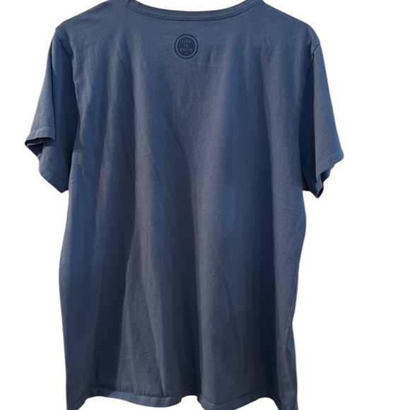 Life is Good Blue Crusher Graphic Cotton T-Shirt size XL Love the Wine your with - Picture 5 of 6